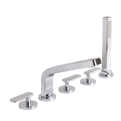 SB-2731 Vector 5-Hole Deck Mount Tub Faucet in Polished Chrome