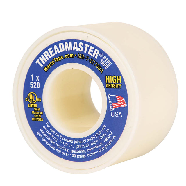 Merco Tape M66-1520-YELLOW Teflon Premium High Density Thread Seal Tape (Domestic), 1 x 520", Yellow