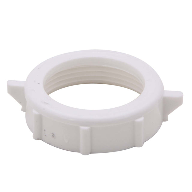 PlumbMaster Approved 51927 1-1/2 x 1-1/2"White Polypropylene Plastic Slip-Joint Nut with Washer