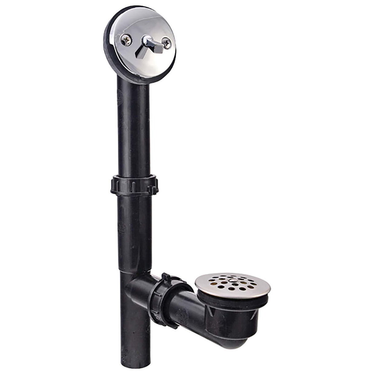 Sioux Chief 973-1010C04 Plastic Bath Waste with Trip Lever Black