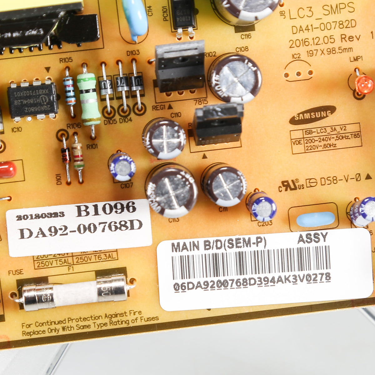 Samsung DA92-00768D Genuine OEM Assembly PCB Inverter