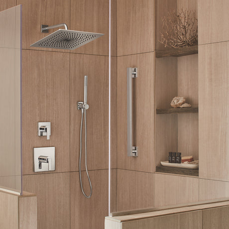 Lura S-2572 Wall Mounted Rain Shower Arm & Flange in Polished Chrome