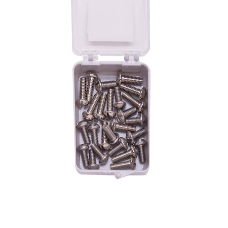 PlumbMaster Approved 35679 70 Chrome Plated Solid Brass 24-Piece Bibb Screw Assortment Kit (Bulk), 8/32" Trade