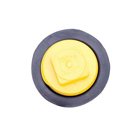 PlumbMaster Approved EB-220Y 2" Threaded (IPS) ETCO T-Cone Raised Head Style Round Cleanout Plug Yellow