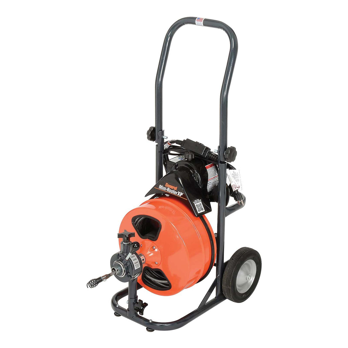 General Pipe Cleaners Mini-Rooter XP P-XP-B Power Drain Cleaner with 75 ft x 3/8" Cable and Cutter Set, 1/3 HP