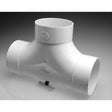 Tigre 36-727 4" Hub PVC 2-Way Cleanout Tee White