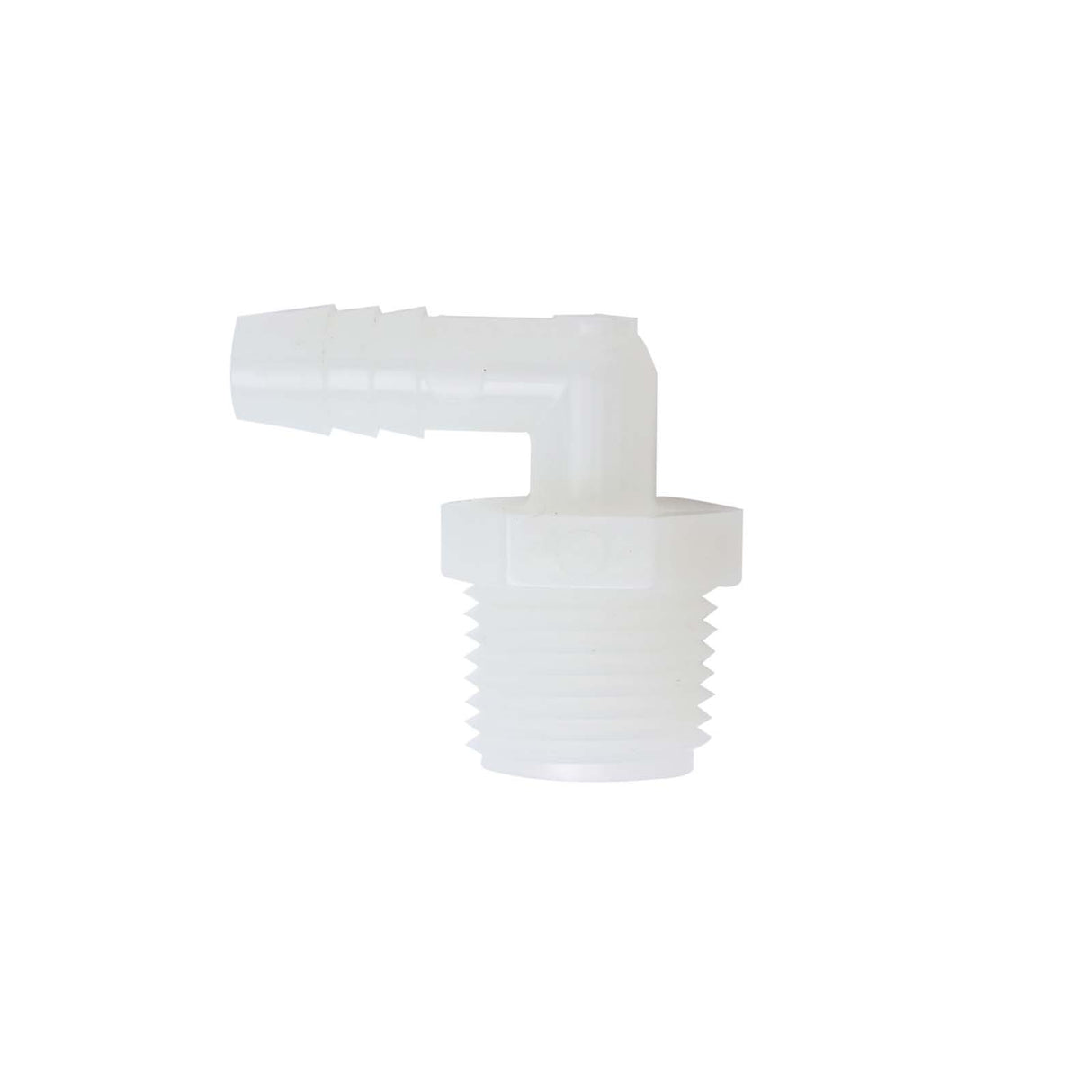 PlumbMaster Approved 52693 1/2" MIP x 3/8" Barb Nylon 90 deg Reducing Elbow