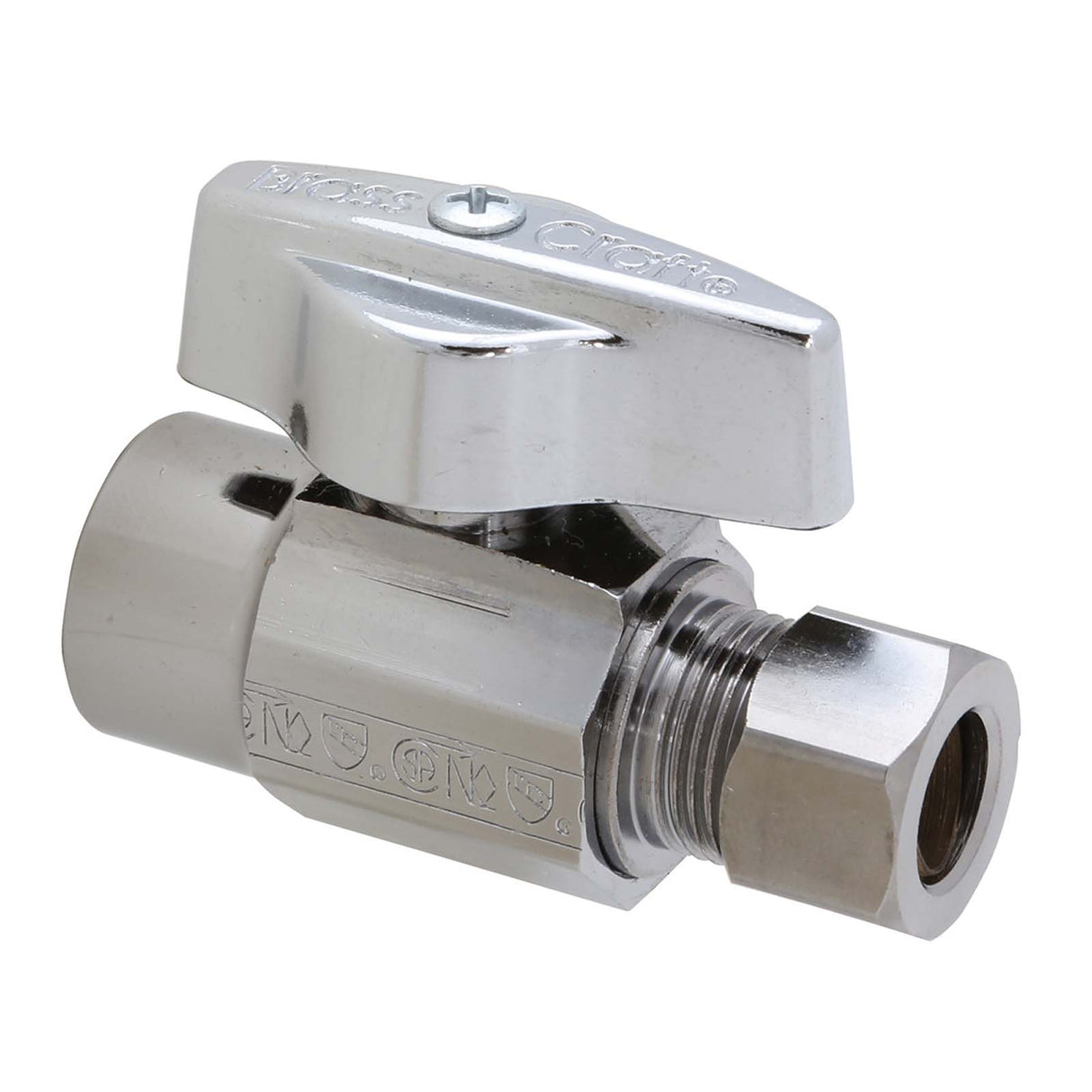 BrassCraft KTR14X C 1/2" Sweat x 3/8" OD Compression Brass (Lead Free) 1/4-Turn Straight Ball Stop