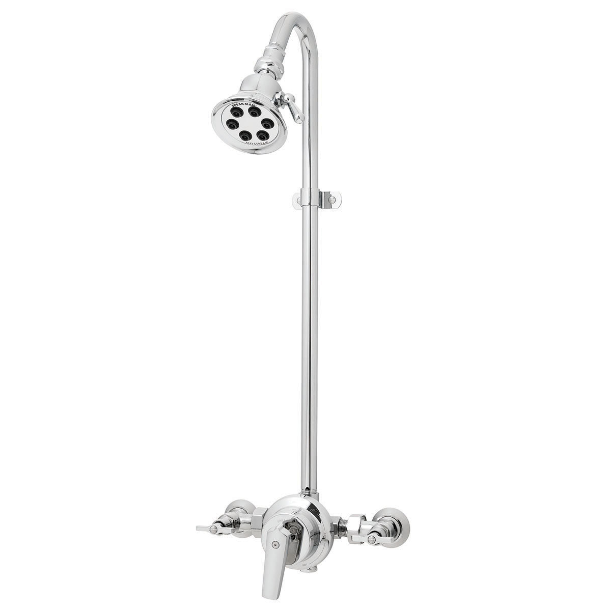Speakman Sentinel Mark II S-1495-2254 Exposed Shower System with S-2254 Shower Head Polished Chrome Finish - 1.75 GPM Min. Rated Flow for Shower Valve / 2.5 GPM Max. Flow for Shower Head