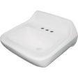Sloan SS-3003 Vitreous China 4" Centers 3 -Hole Rectangular Wall Hung Lavatory Sink, White