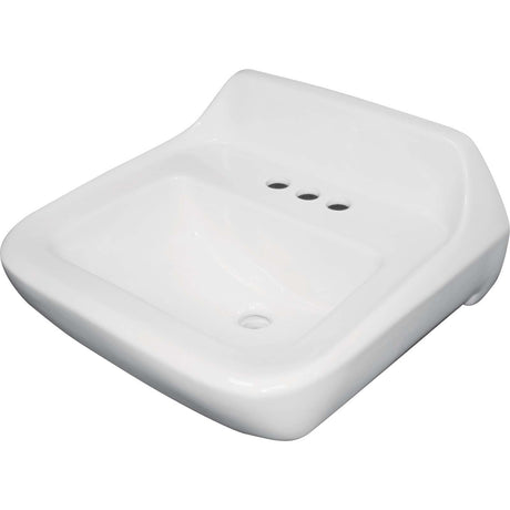 Sloan SS-3003 Vitreous China 4" Centers 3 -Hole Rectangular Wall Hung Lavatory Sink, White