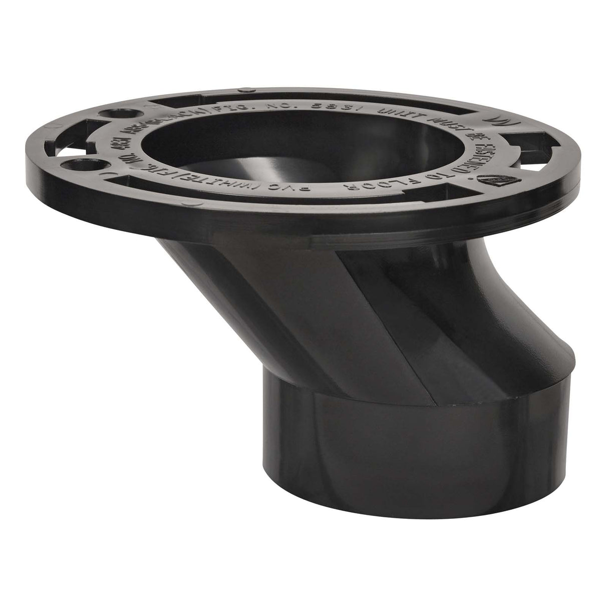 IPS Corp 86185 5831 Offset Closet Flange, 3" ID x 4" OD, ABS