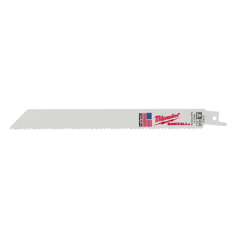 Milwaukee 48-00-5193 8" 10/14TPI Sawzall Blades, Thin Kerf, Metal, Plastic, Wood (5 pack)