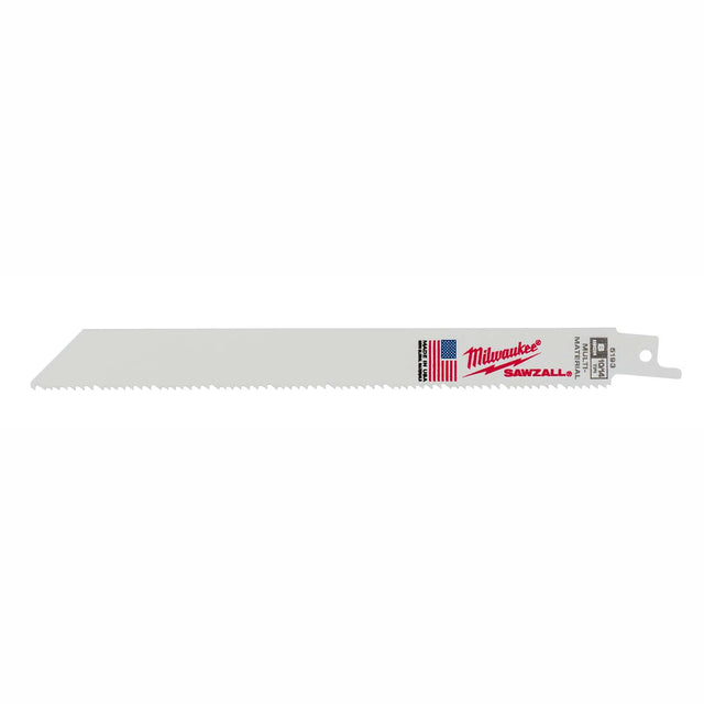 Milwaukee 48-00-5193 8" 10/14TPI Sawzall Blades, Thin Kerf, Metal, Plastic, Wood (5 pack)