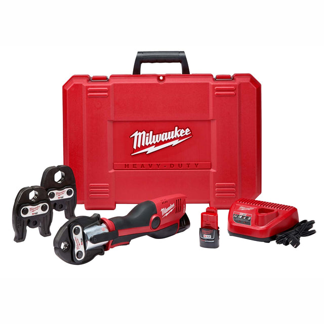 M12 Force Logic Cordless Press Tool Kit with 1/2 - 1" CTS Jaws