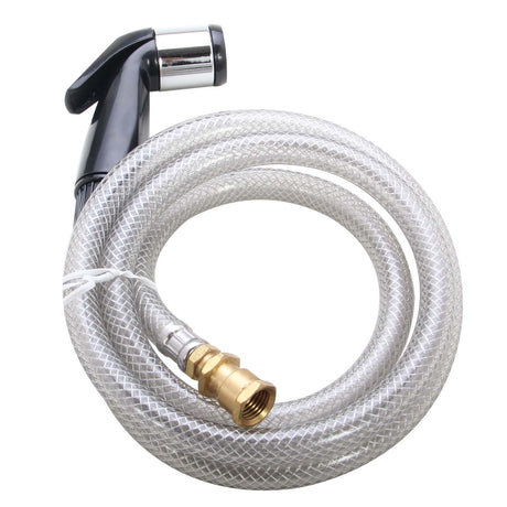 PlumbMaster Approved 51052W Black Spray Head with Hose and Adapter , 1/8" MIP x 1/4" FIP