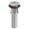 American Standard 2411.015.002 1-1/4" Brass Commercial Grid Drain with Overflow Polished Chrome