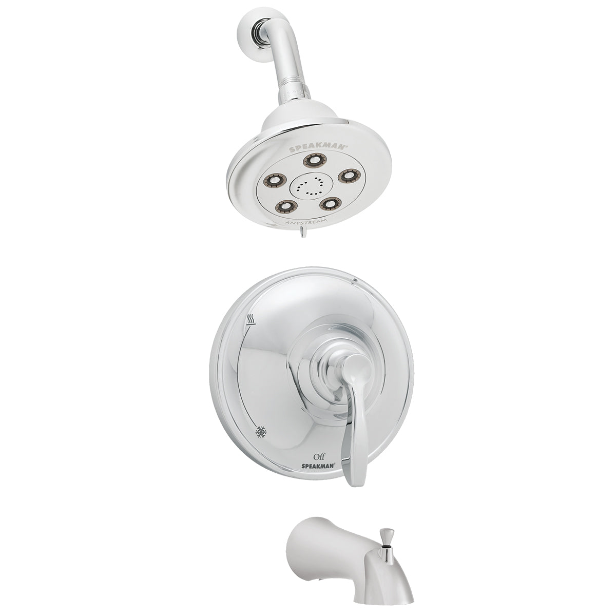 Speakman Chelsea SLV-10030-BN Trim Shower and Tub Combination (Valve not included) Polished Chrome Finish - 2.5 GPM
