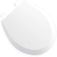 Bemis 500EC-WH Closed Front Round Molded Wood Toilet Seat with Cover, White