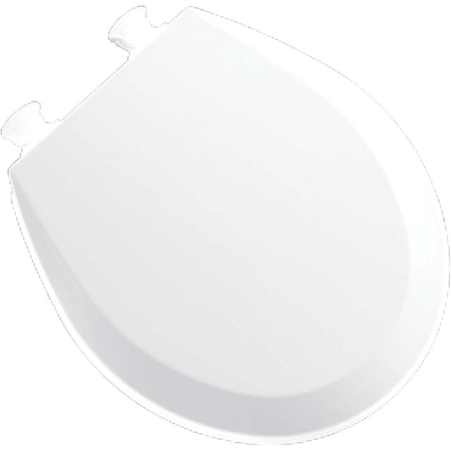 Bemis 500EC-WH Closed Front Round Molded Wood Toilet Seat with Cover, White