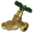 351WHLF 3/4" x 3/4" MIP x Hose Arrowhead No-Kink Hose Bibb Heavy-Duty Red Brass Alloy Wheel Handle