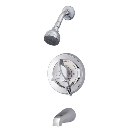 Symmons S-9602 Temptrol Single Handle Pressure Balanced Tub & Shower, Polished Chrome