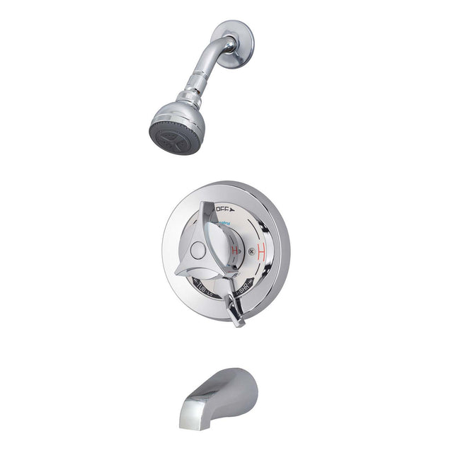 Symmons S-9602 Temptrol Single Handle Pressure Balanced Tub & Shower, Polished Chrome