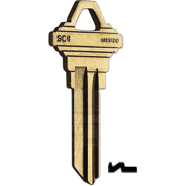 PlumbMaster Approved 63056 Brass Schlage Key Blank, 5 Pin, 50/Box
