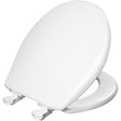 Bemis 730EC Closed Front Round Plastic Toilet Seat with Cover, White