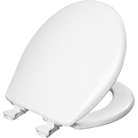 Bemis 730EC Closed Front Round Plastic Toilet Seat with Cover, White