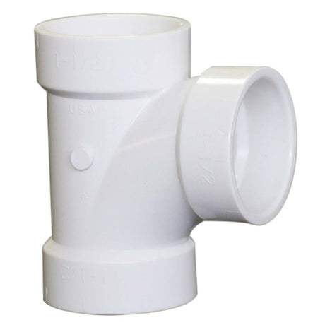 NIBCO K098800 3 x 3 x 2" Hub x Hub x Hub PVC Sanitary Tee 90°