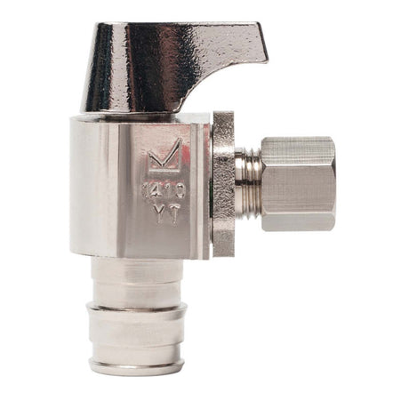 Sioux Chief 130-G2W0C 1/2" x 1/4" PEX (F1960) x Compression 1/4-Turn Angle Stop Valve Brass (Lead Free)