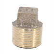 PlumbMaster Approved 83172NL 1/2" MIP Brass Square Head Plug
