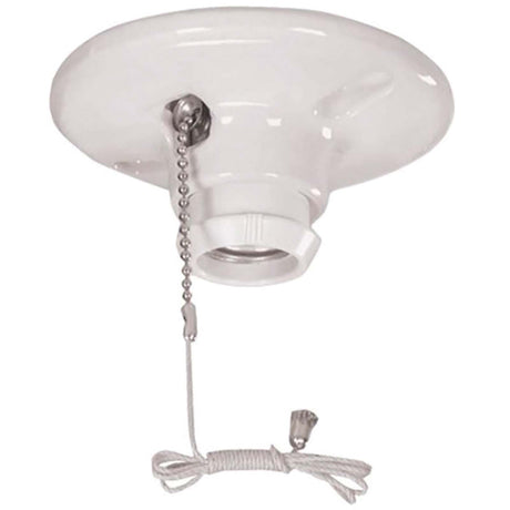 Eaton 659-BOX 2-Piece Pull Cord Receptacle, White, 250 V