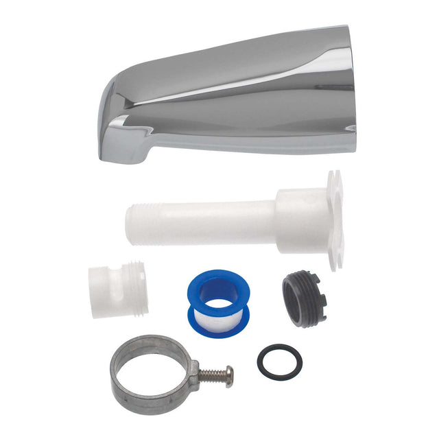 PlumbMaster Approved 34322 Universal Tub Spout without Diverter, 1/2 or 3/4" Slip, Thread, Chrome