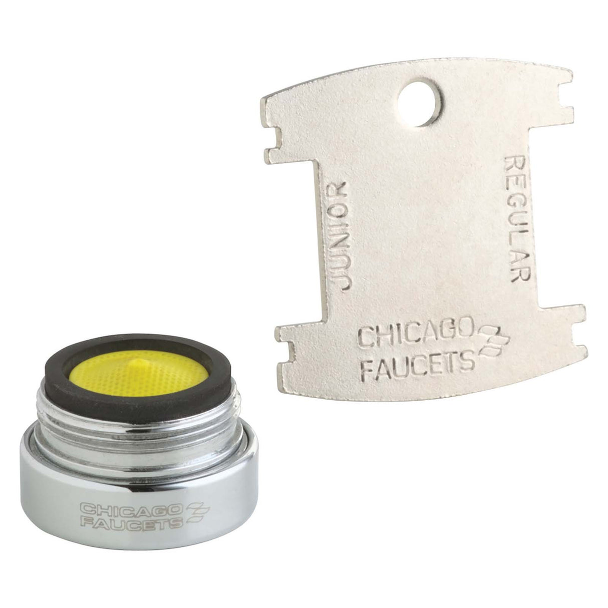 Chicago Faucets E34VPJKABCP Vandal-Proof Pressure Compensating Softflo Aerator, 1.5 gpm, 13/16" - 27 UNS Male Inlet