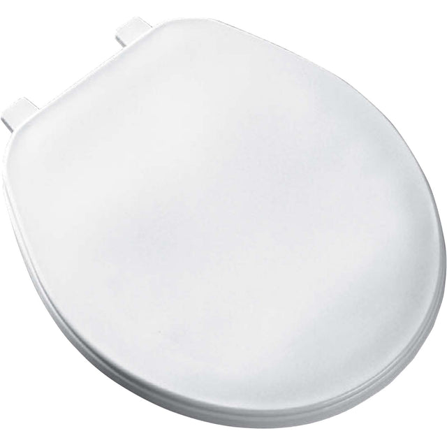 70 white Bemis 70 Closed Front Round Plastic Toilet Seat with Cover, White
