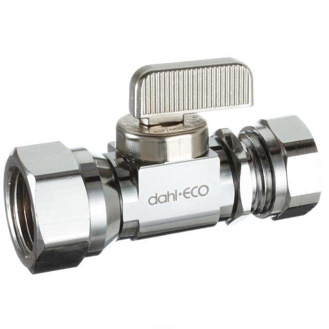 Dahl 511-53-L5 1/2" x 1/2 or 7/16" Brass (Lead Free) 1/4-Turn Straight Supply Stop