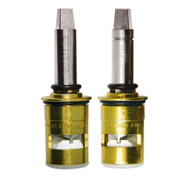 Chicago Faucets 377-XKRHJKABNF / 377-XKLHJKABNF Right Hand Cold & Left Hand Hot Long Stem Ceramic Cartridges (Pair)