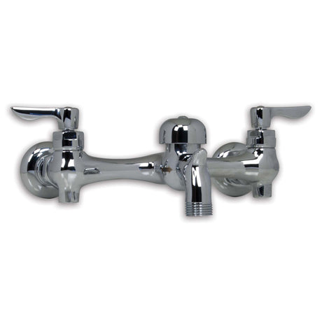 American Standard 8350243.002 Cast Brass Wall Mount 8" Widespread Service Sink Faucet, 20 gpm, Polished Chrome