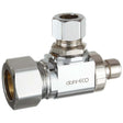 Dahl 613-33-31 3/8" Compression x 5/8" OD Compression E-Z Turn mini-ball valves (Lead Free) Loose Key Angle Stop