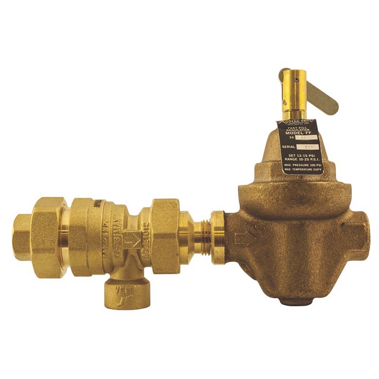 1/2" FIP Union x FIP Non-Potable Backflow Preventer with Feedwater Regulator