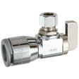 Dahl 611-QG3-31 1/2" x 3/8" Chrome Plated Brass (Lead Free) 1/4-Turn Angle Supply Stop