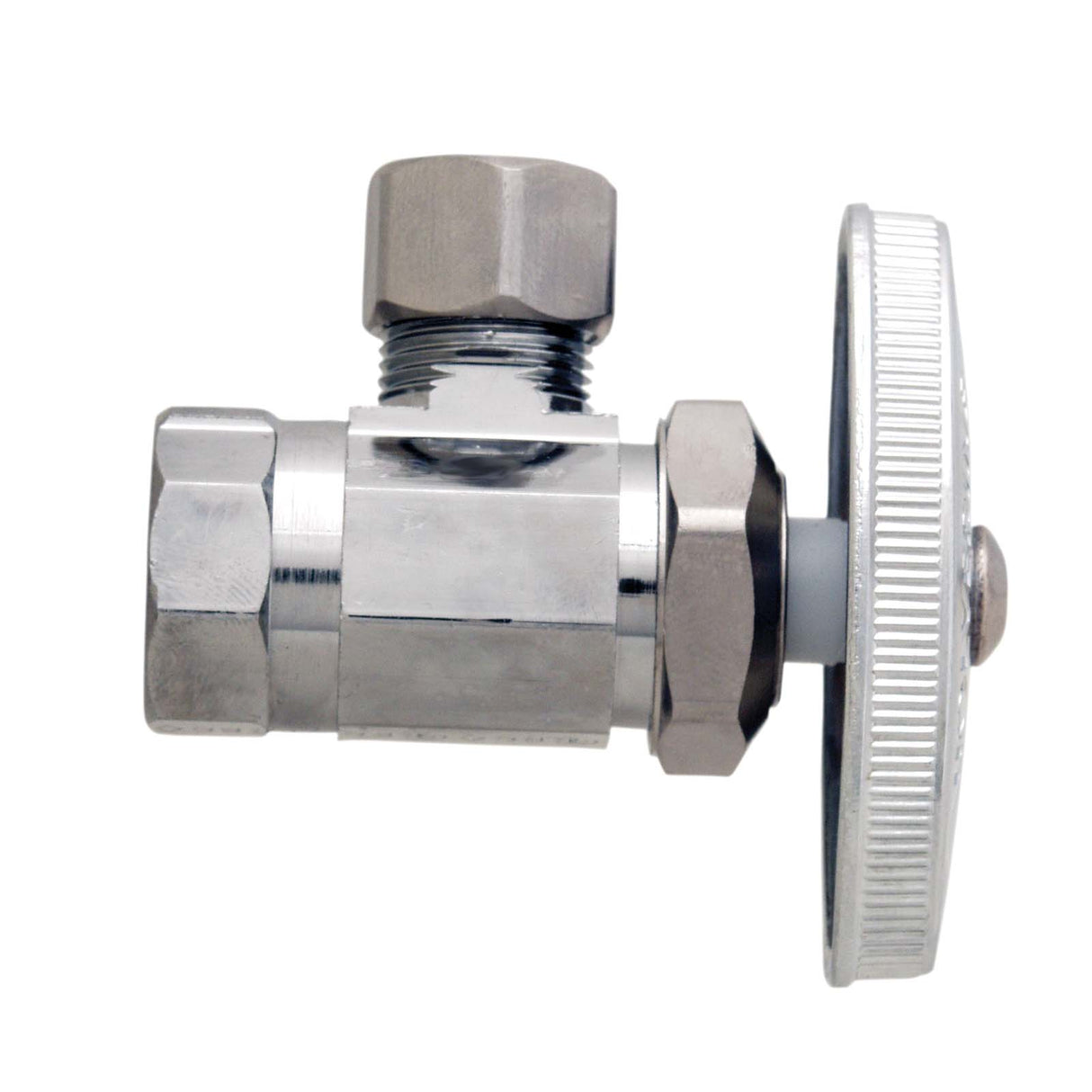 BrassCraft 52080NL 1/2" x 7/16 & 1/2" Chrome Plated Brass (Lead Free) Encore Multi-Turn Angle Stop