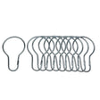 PlumbMaster Approved 36329 Zinc Chromate Shower Curtain Ring (Bagged) for Standard 1" Diameter Shower Rods