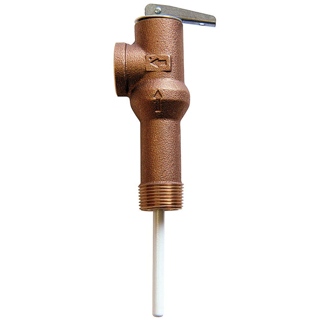 3/4" Temperature & Pressure Relief Valve with 2" Extended Shank