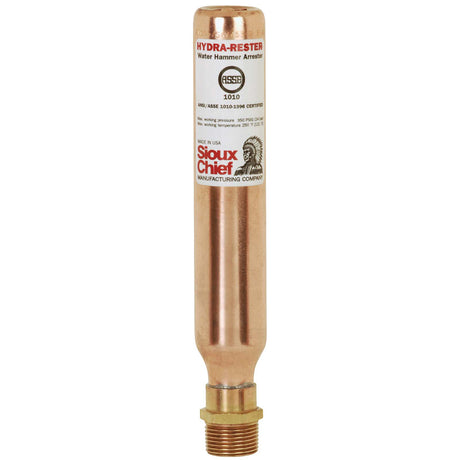 Sioux Chief HydraRester 653-B 650 Series Type L Copper Tube No-Lead Water Hammer Arrester, 3/4" MIP Thread