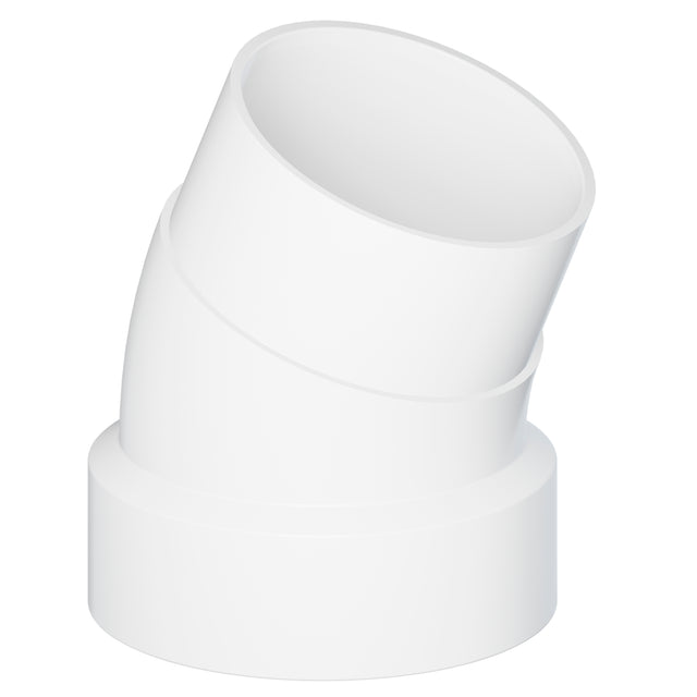 Tigre 326-3423 3 x 3" Spigot x Hub SCH 40 DWV Street Elbow 22-1/2° PVC