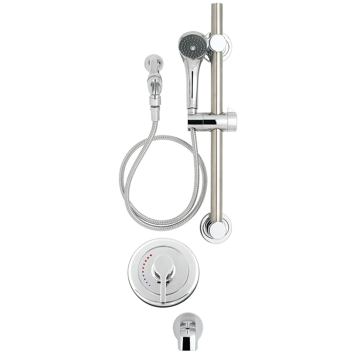 Speakman SLV-3090-ADA Sentinel Mark II Trim, Handicap Shower and Tub System (Valve not included) Polished Chrome Finish - 2.5 GPM
