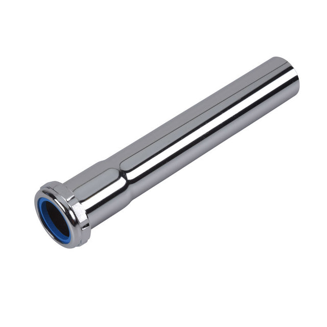 Dearborn 7669PC 1-1/4 x 8" Slip-Joint Polished Chrome 17 Gauge Brass Extension Tube